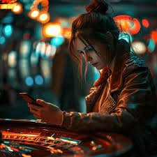 Pengguna menikmati gaming via smartphone dengan tampilan ramah mobile dan tombol besar yang jelas terlihat