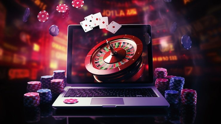 Ilustrasi transaksi deposit dan penarikan dengan keamanan dan kemudahan proses di platform online